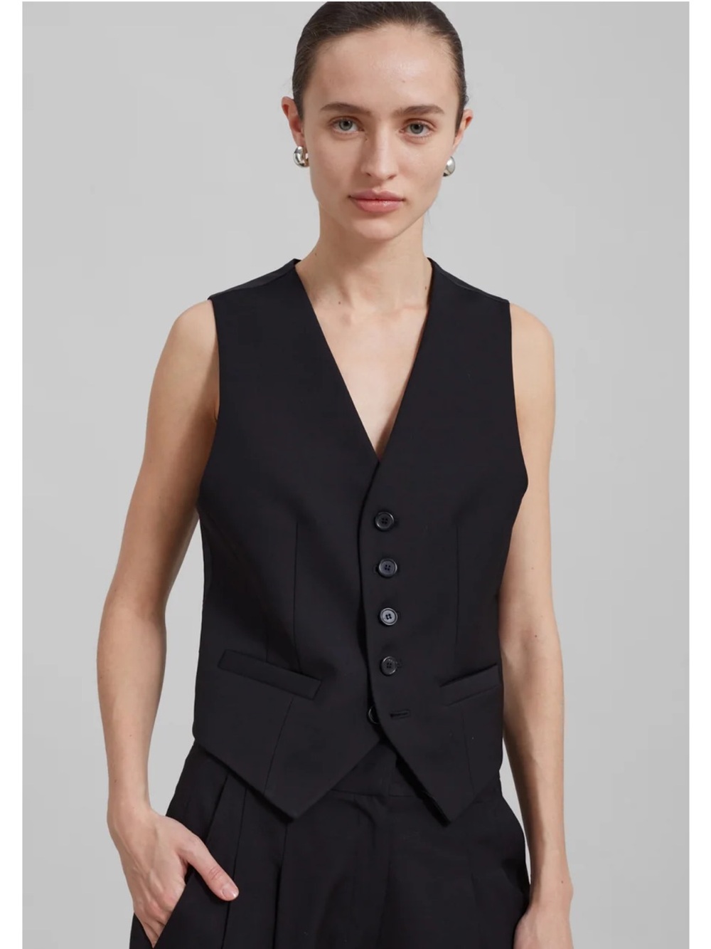 The Frankie Shop - Gelso Waistcoat - Black - Size L
